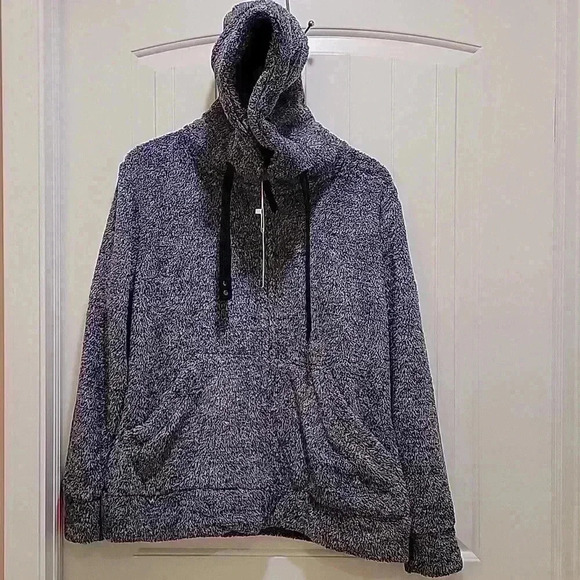 White Mark Full Zip Sherpa Hoodie Charcoal Grey Size XL - Picture 8 of 8